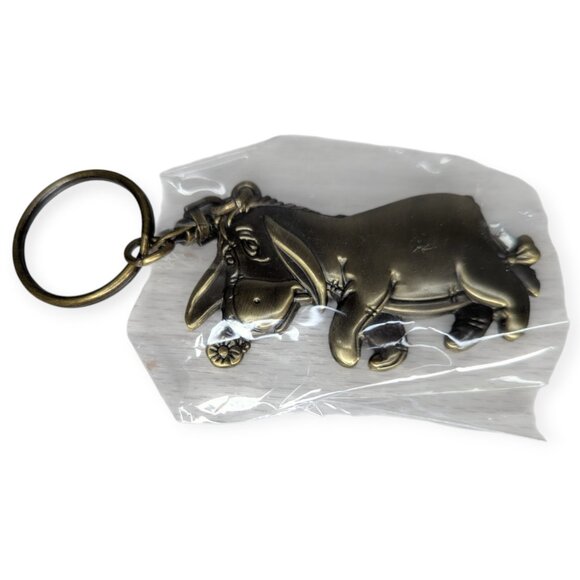Disney Monogram International Eeyore Brass Metal Keychain Unused - Picture 1 of 9